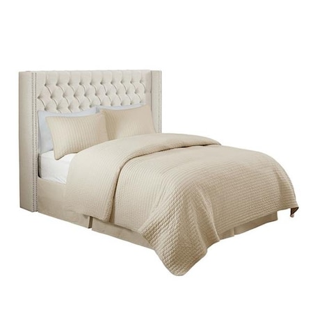 MADISON PARK Madison Park MP116-0355 Amelia Upholstery Headboard; Queen; Offwhite MP116-0355